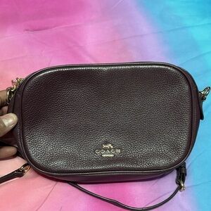 Coach Dark Burgundy Leather Crossbody Bag